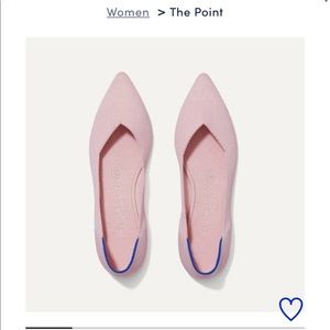 Rothys Blush The Point Flats Size 9.5